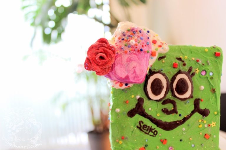 【作品紹介】Melon pop　展示方法は無限大！メロン味のSweets Monsterは神出鬼没にあらわれる？？