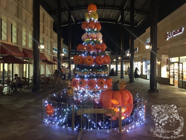 夜のウォーキングに神戸三田プレミアムアウトレット