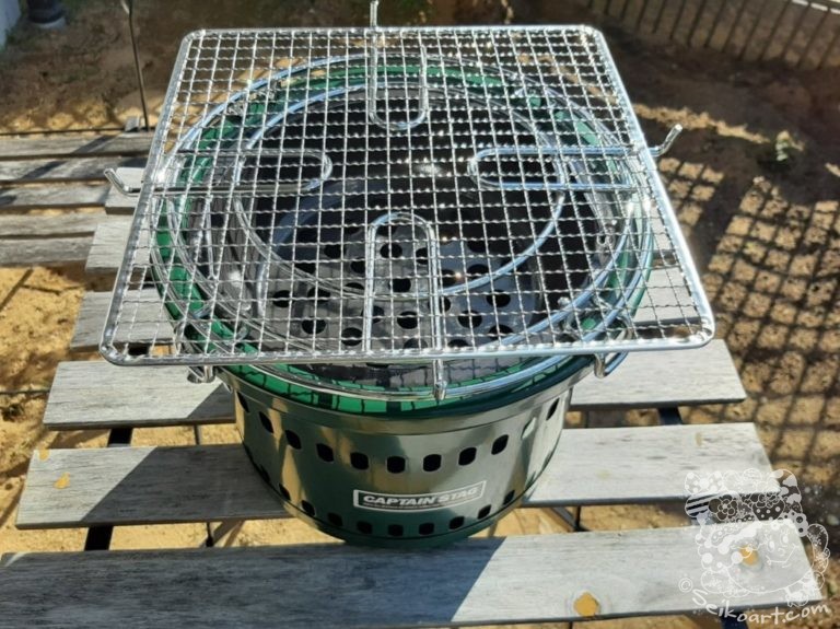 卓上で使える万能七輪でお庭バーベキュー