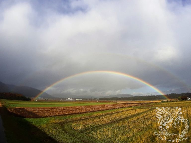 願いを叶える奇跡のダブルレインボー