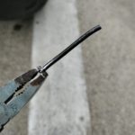 【パンク修理】バイクのタイヤに刺さっていた釘。